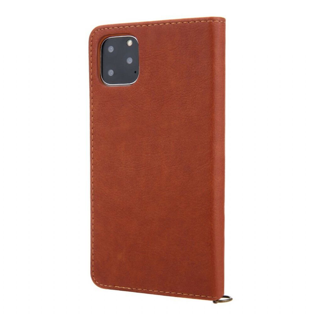 Bescherming Hoesje voor iPhone 11 Pro Folio-hoesje Eerste Klas Lederen Stijl