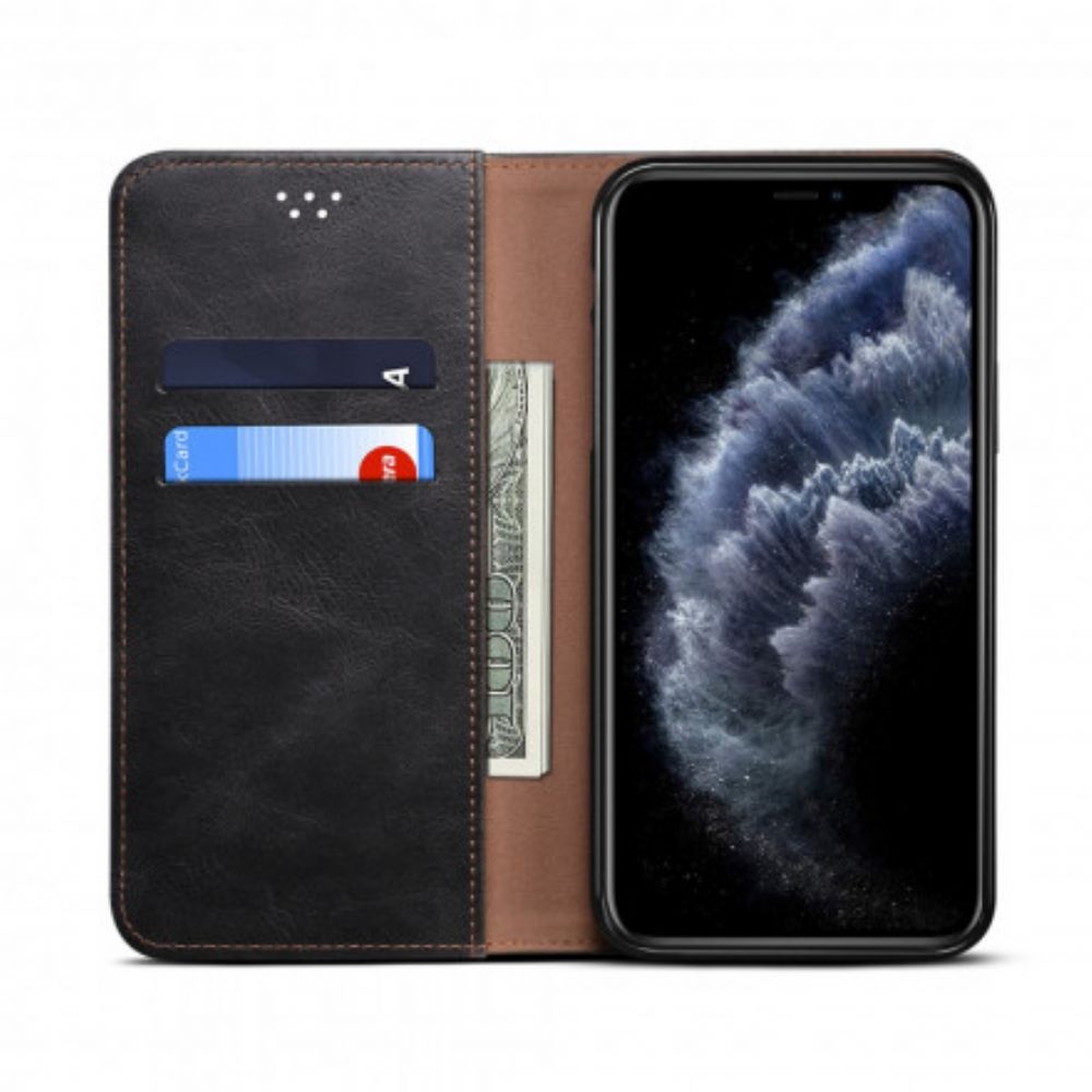 Bescherming Hoesje voor iPhone 11 Pro Folio-hoesje Gewaxt Kunstleer