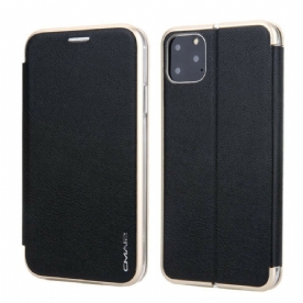 Bescherming Hoesje voor iPhone 11 Pro Folio-hoesje Imitatieleer Cmai2 Metalen Randen