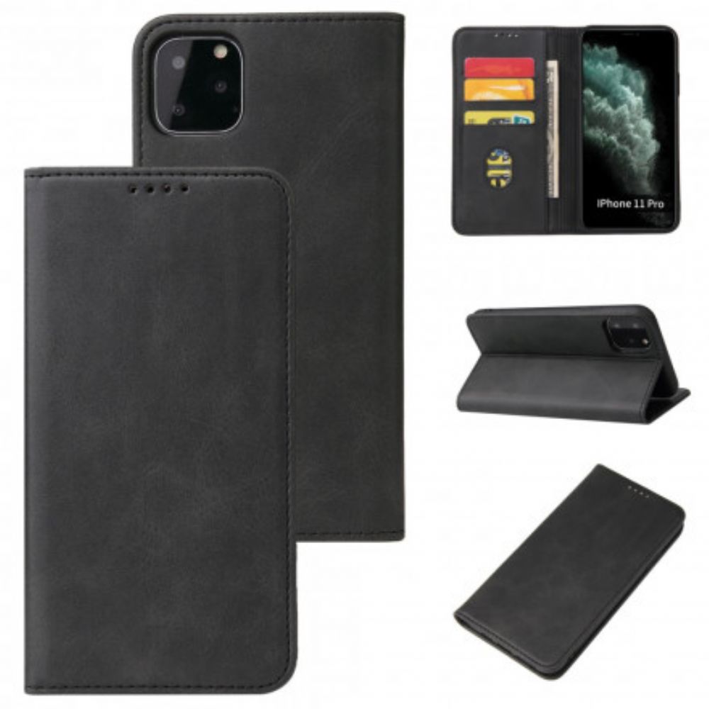 Bescherming Hoesje voor iPhone 11 Pro Folio-hoesje Ledereffect Zakelijke Stijl Plus