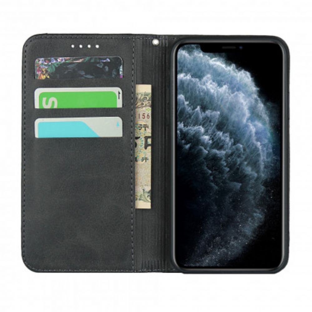 Bescherming Hoesje voor iPhone 11 Pro Folio-hoesje Tweekleurig Leereffect Met Riem