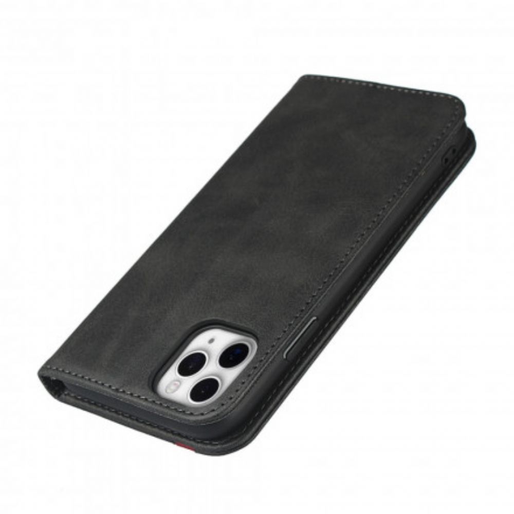 Bescherming Hoesje voor iPhone 11 Pro Folio-hoesje Tweekleurig Leereffect Met Riem