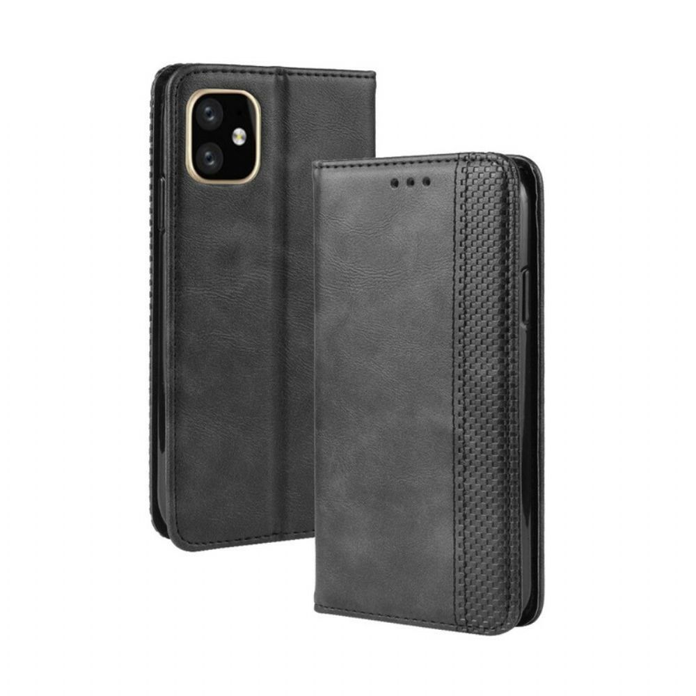 Bescherming Hoesje voor iPhone 11 Pro Folio-hoesje Vintage Gestileerd Leereffect