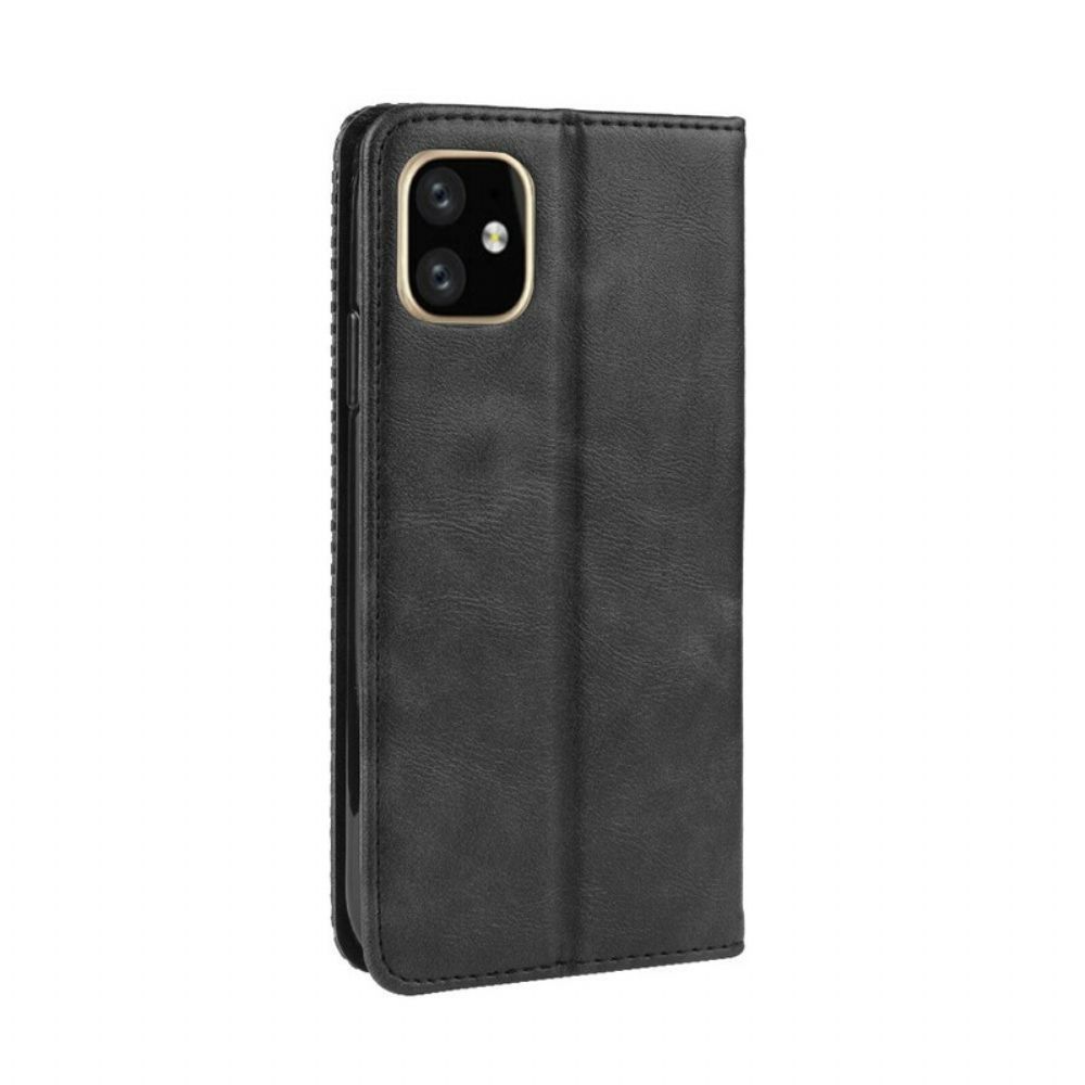 Bescherming Hoesje voor iPhone 11 Pro Folio-hoesje Vintage Gestileerd Leereffect