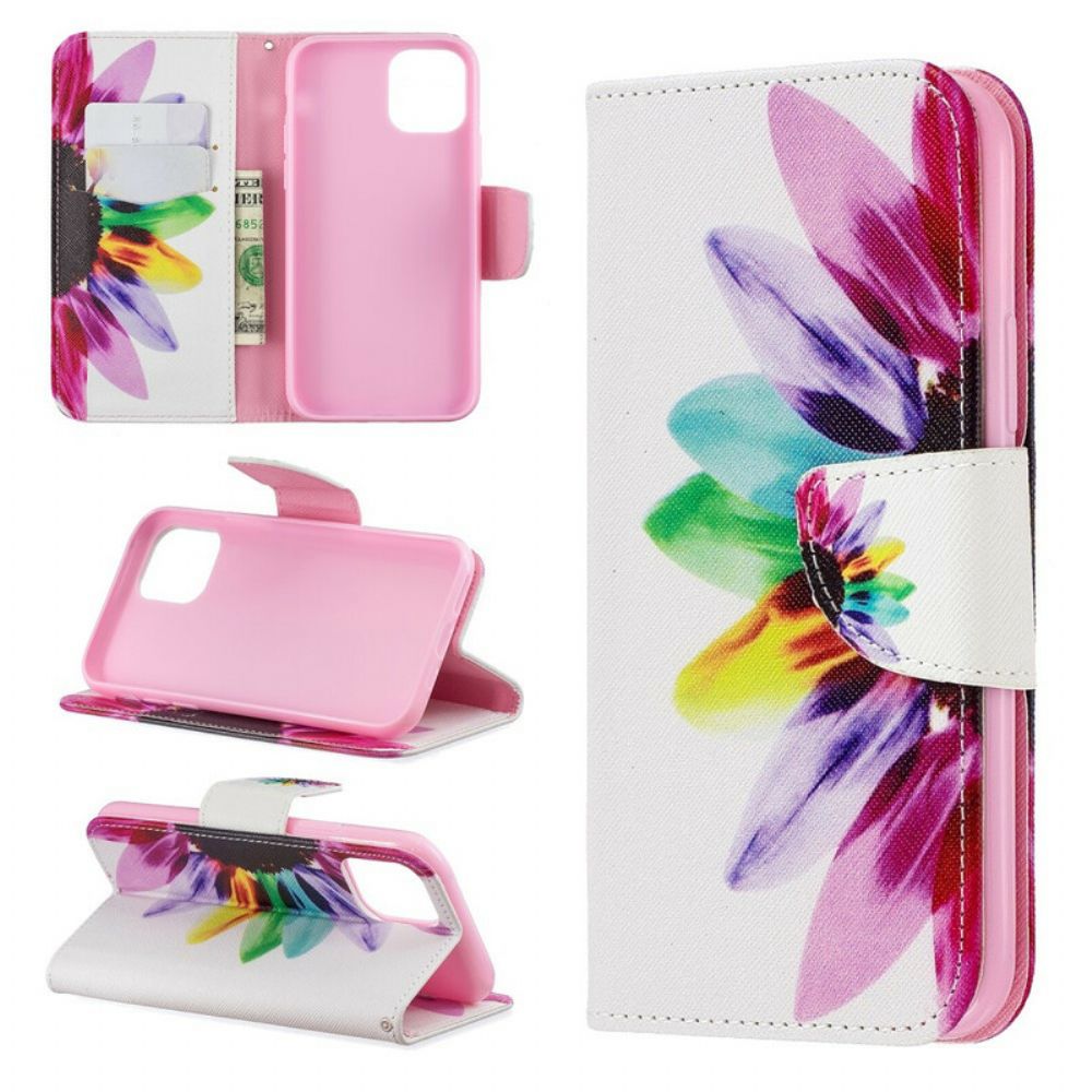 Folio-hoesje voor iPhone 11 Pro Aquarel Bloem