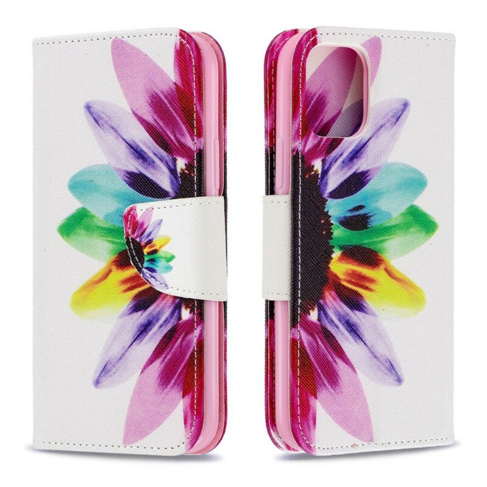 Folio-hoesje voor iPhone 11 Pro Aquarel Bloem