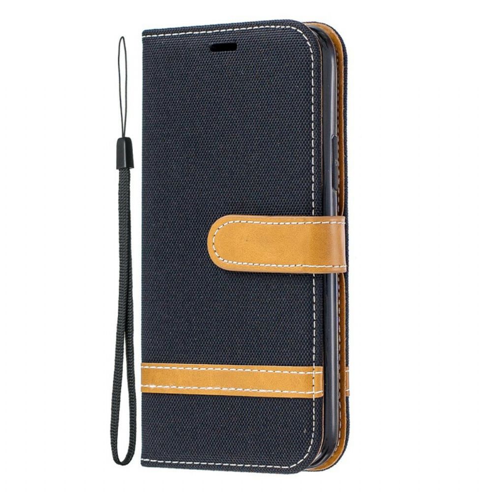 Folio-hoesje voor iPhone 11 Pro Met Ketting Band Met Stof En Leereffect