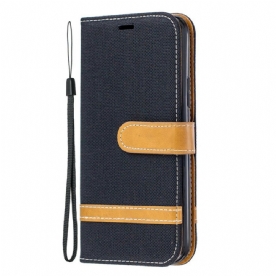 Folio-hoesje voor iPhone 11 Pro Met Ketting Band Met Stof En Leereffect