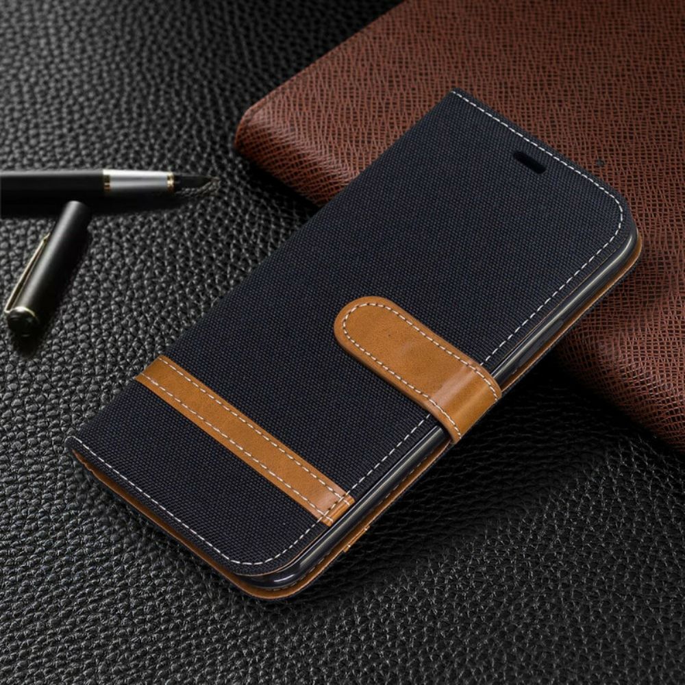 Folio-hoesje voor iPhone 11 Pro Met Ketting Band Met Stof En Leereffect