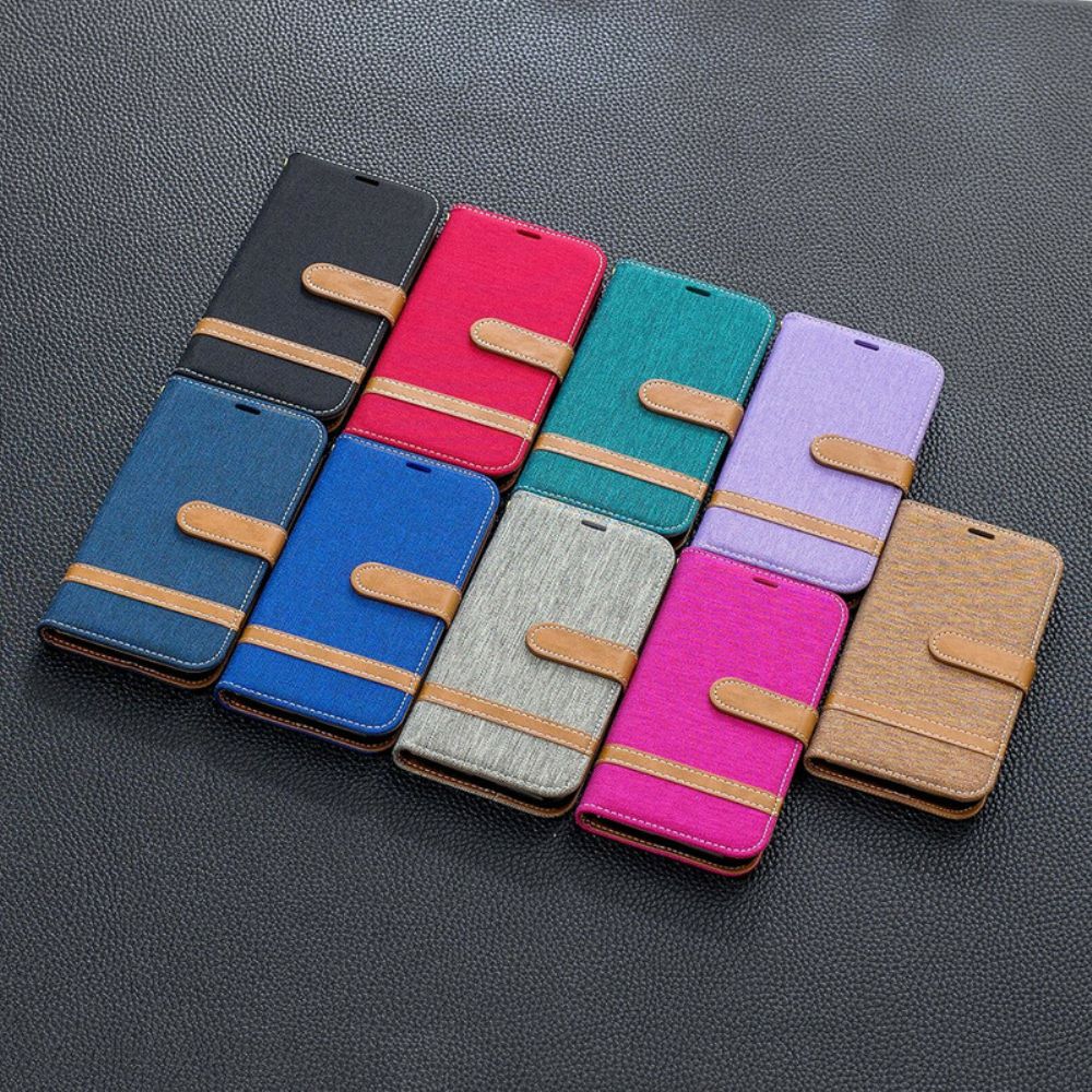 Folio-hoesje voor iPhone 11 Pro Met Ketting Band Met Stof En Leereffect