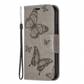 Folio-hoesje voor iPhone 11 Pro Met Ketting Bandje Met Vlinderprint