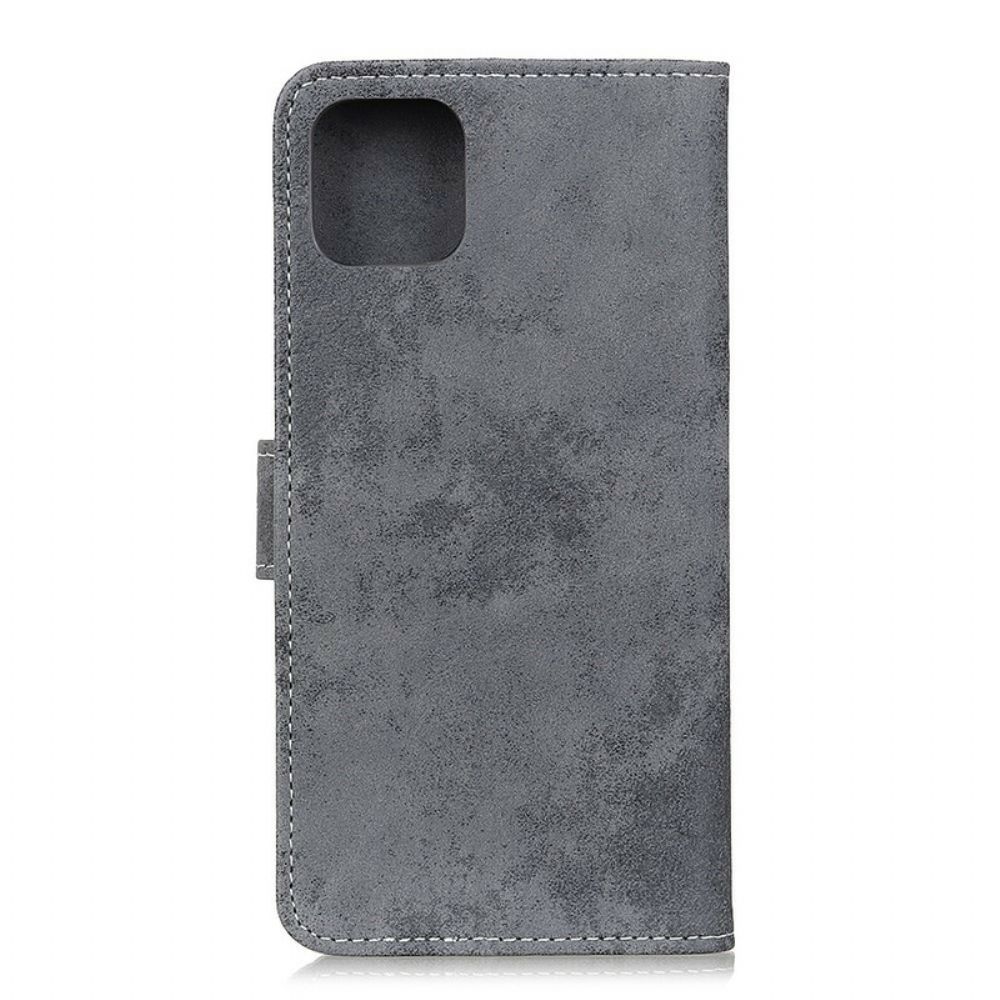 Folio-hoesje voor iPhone 11 Pro Vintage Leereffect