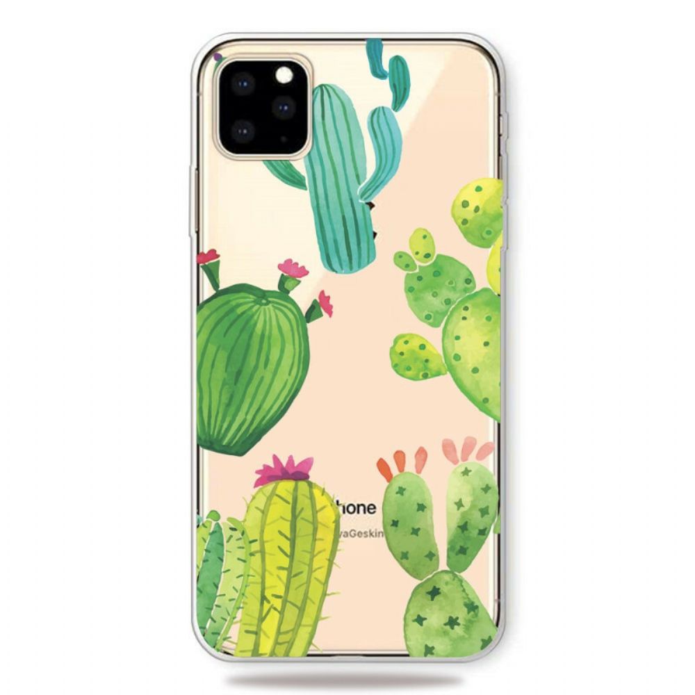 Hoesje voor iPhone 11 Pro Cactus Aquarel