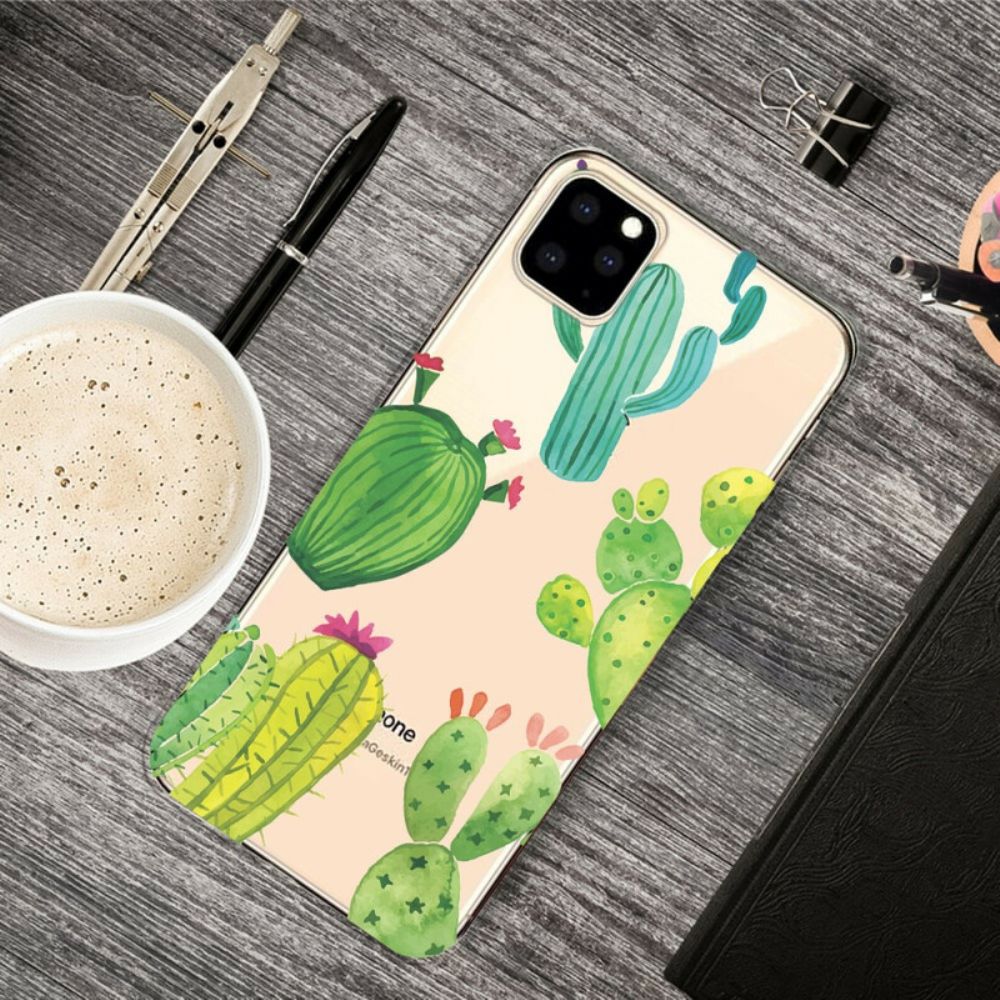 Hoesje voor iPhone 11 Pro Cactus Aquarel