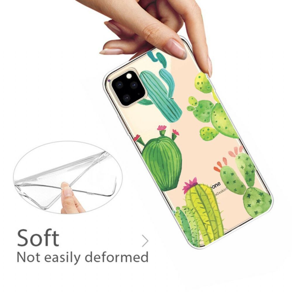 Hoesje voor iPhone 11 Pro Cactus Aquarel