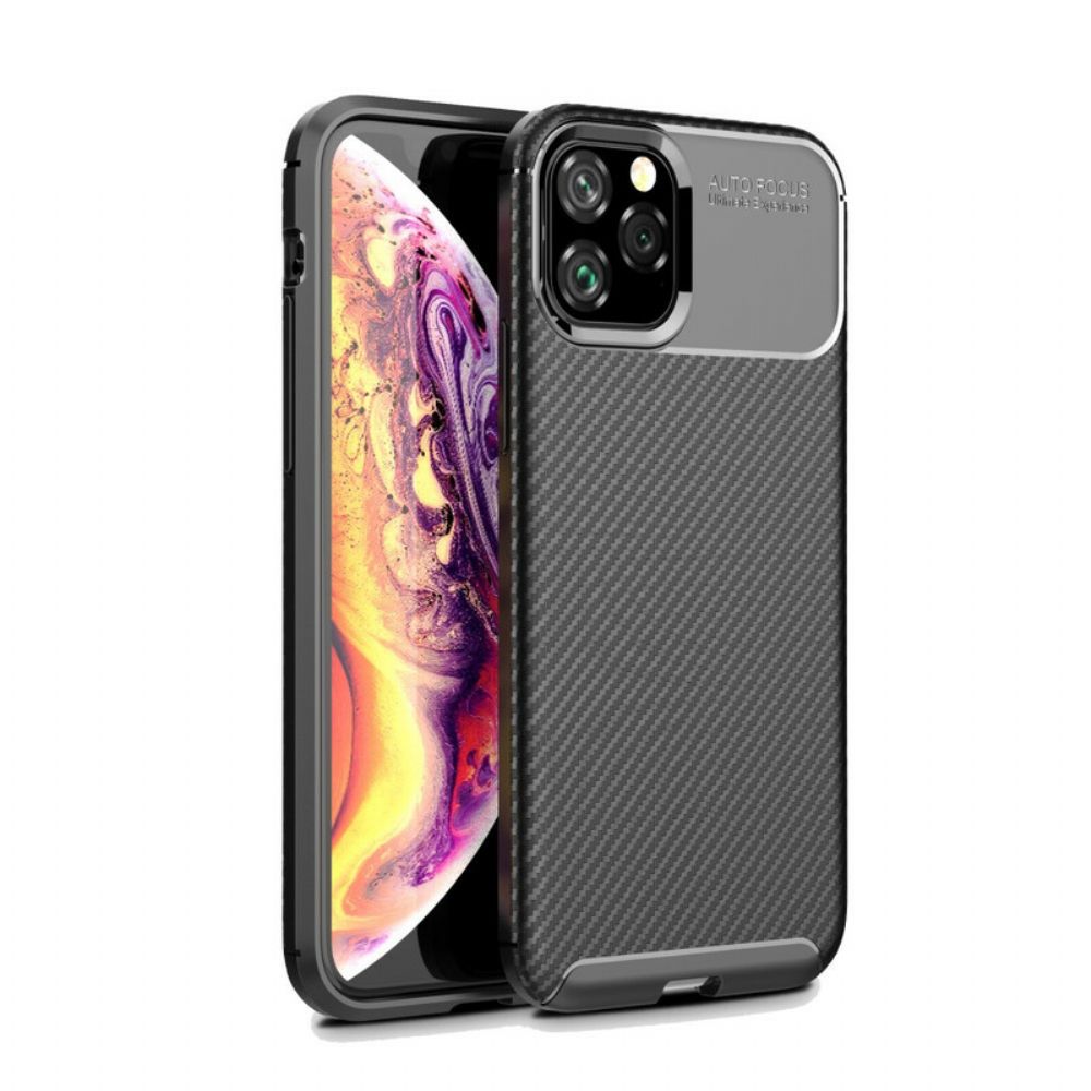 Hoesje voor iPhone 11 Pro Flexibele Koolstofvezeltextuur