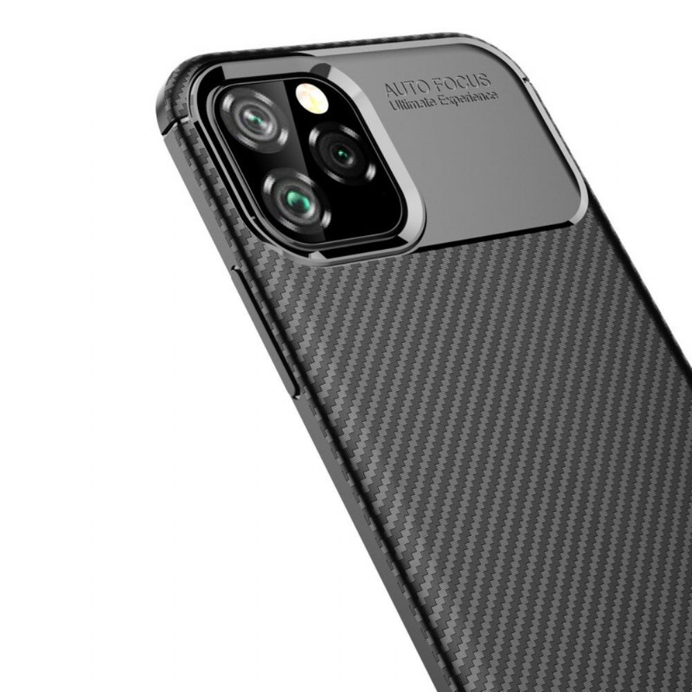 Hoesje voor iPhone 11 Pro Flexibele Koolstofvezeltextuur