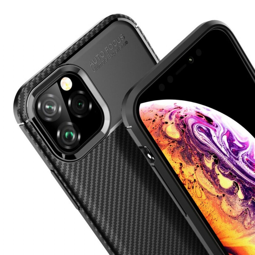 Hoesje voor iPhone 11 Pro Flexibele Koolstofvezeltextuur