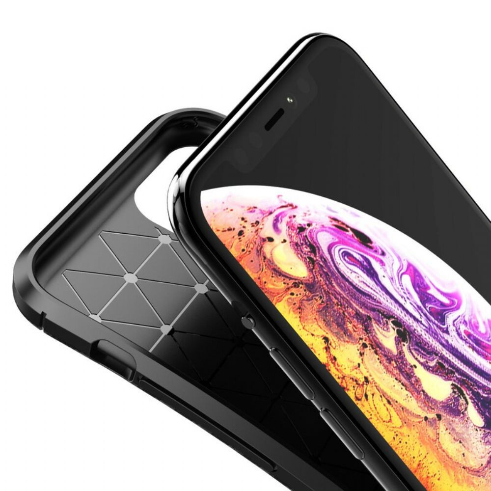 Hoesje voor iPhone 11 Pro Flexibele Koolstofvezeltextuur