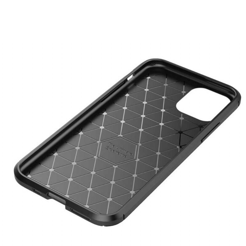 Hoesje voor iPhone 11 Pro Flexibele Koolstofvezeltextuur