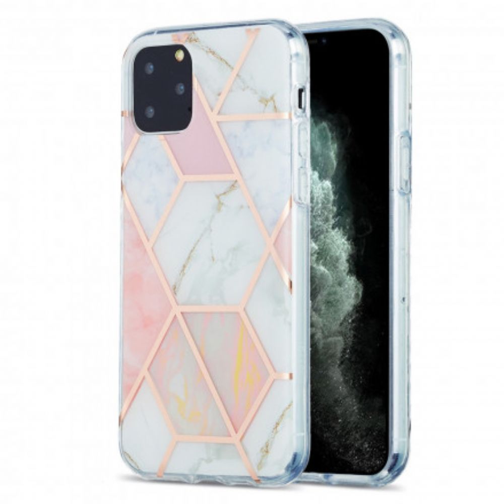 Hoesje voor iPhone 11 Pro Flitsachtig Geometrisch Marmer