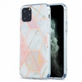 Hoesje voor iPhone 11 Pro Flitsachtig Geometrisch Marmer