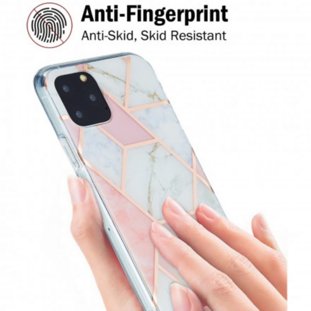 Hoesje voor iPhone 11 Pro Flitsachtig Geometrisch Marmer