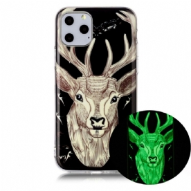 Hoesje voor iPhone 11 Pro Fluorescerend Majestueus Hert