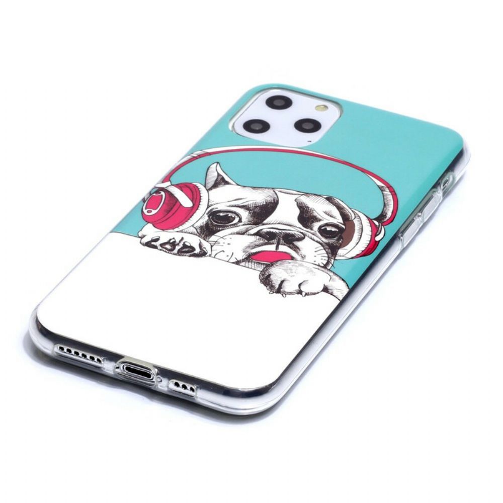 Hoesje voor iPhone 11 Pro Fluorescerende Hond