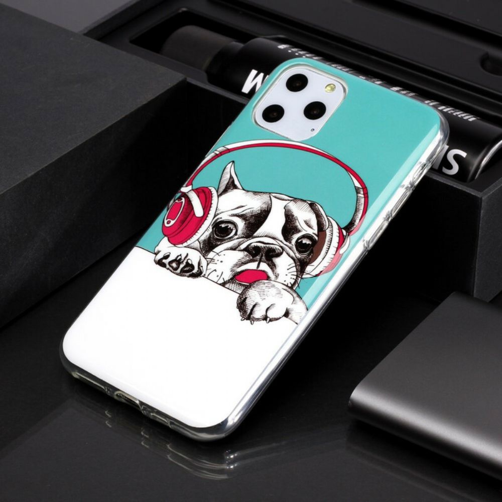 Hoesje voor iPhone 11 Pro Fluorescerende Hond