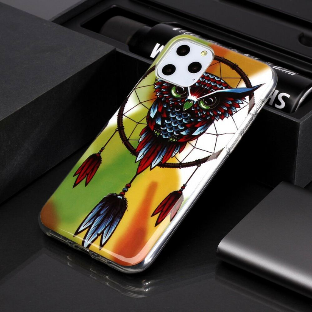 Hoesje voor iPhone 11 Pro Fluorescerende Uil Dromenvanger