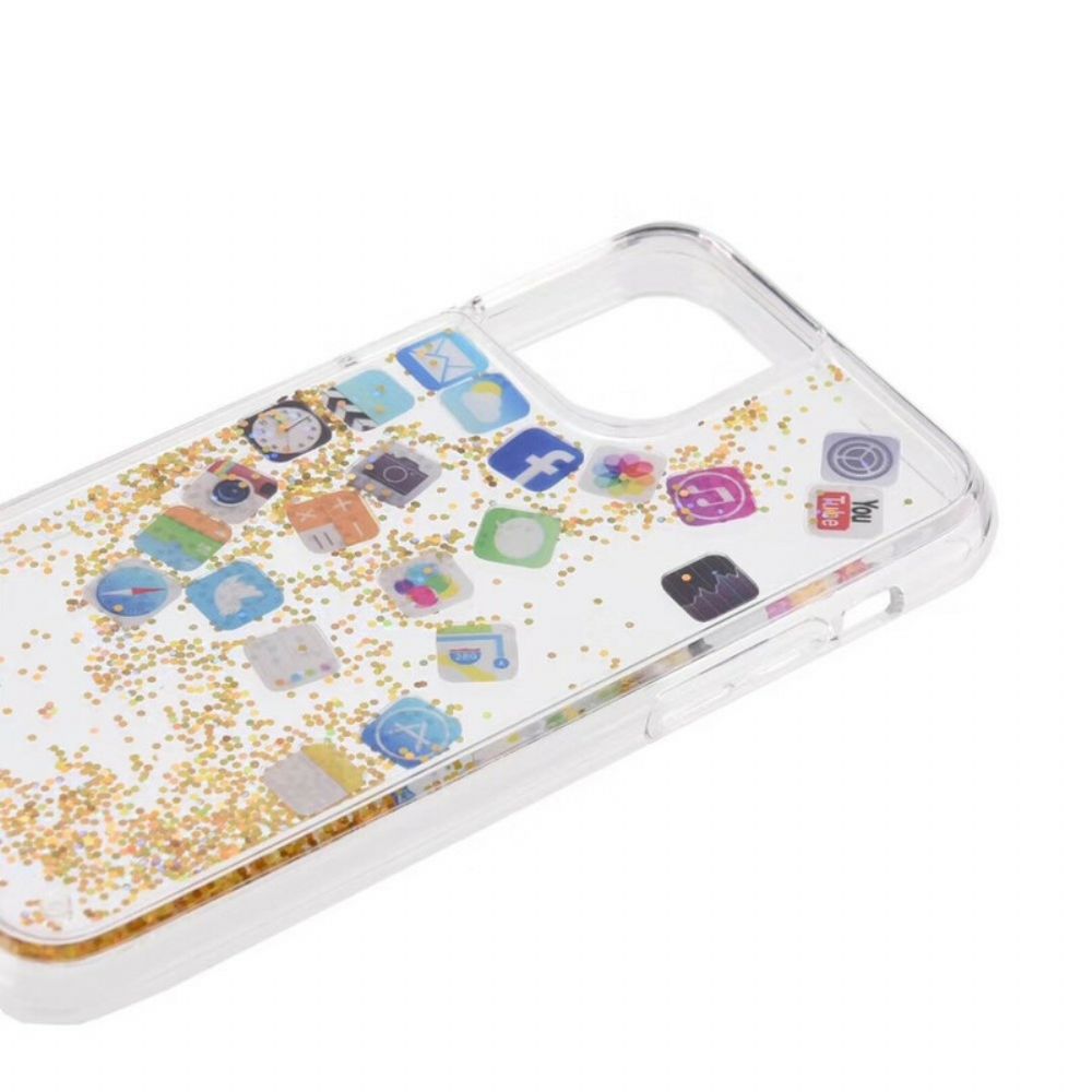 Hoesje voor iPhone 11 Pro Glitter App-pictogrammen