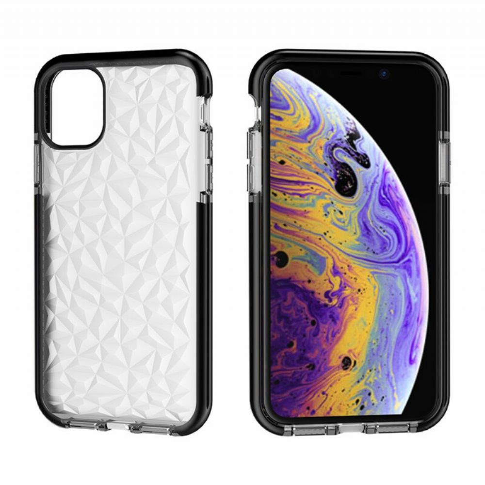 Hoesje voor iPhone 11 Pro Transparante Diamanttextuur