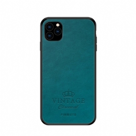 Hoesje voor iPhone 11 Pro Vintage Leereffect Pinwuyo