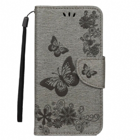 Leren Hoesje voor iPhone 11 Pro Met Ketting Splendid Strap Vlinders