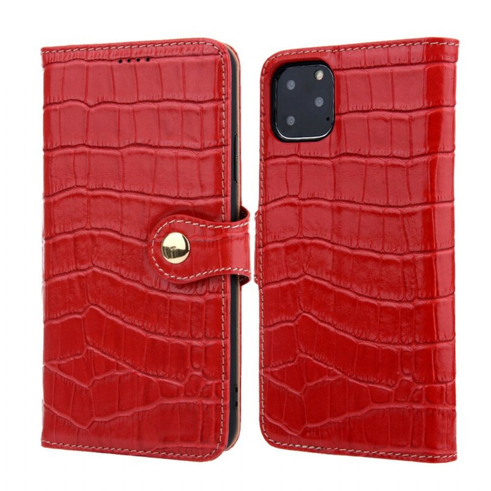 Leren Hoesje voor iPhone 11 Pro Prachtige Kroko