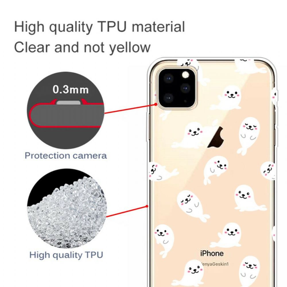 Telefoonhoesje voor iPhone 11 Pro Top Zeeleeuwen