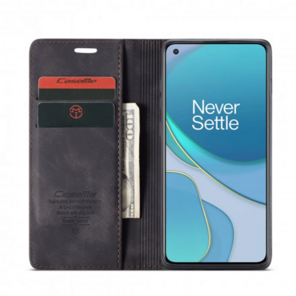 Bescherming Hoesje voor OnePlus 8T Folio-hoesje Caseme Kunstleer