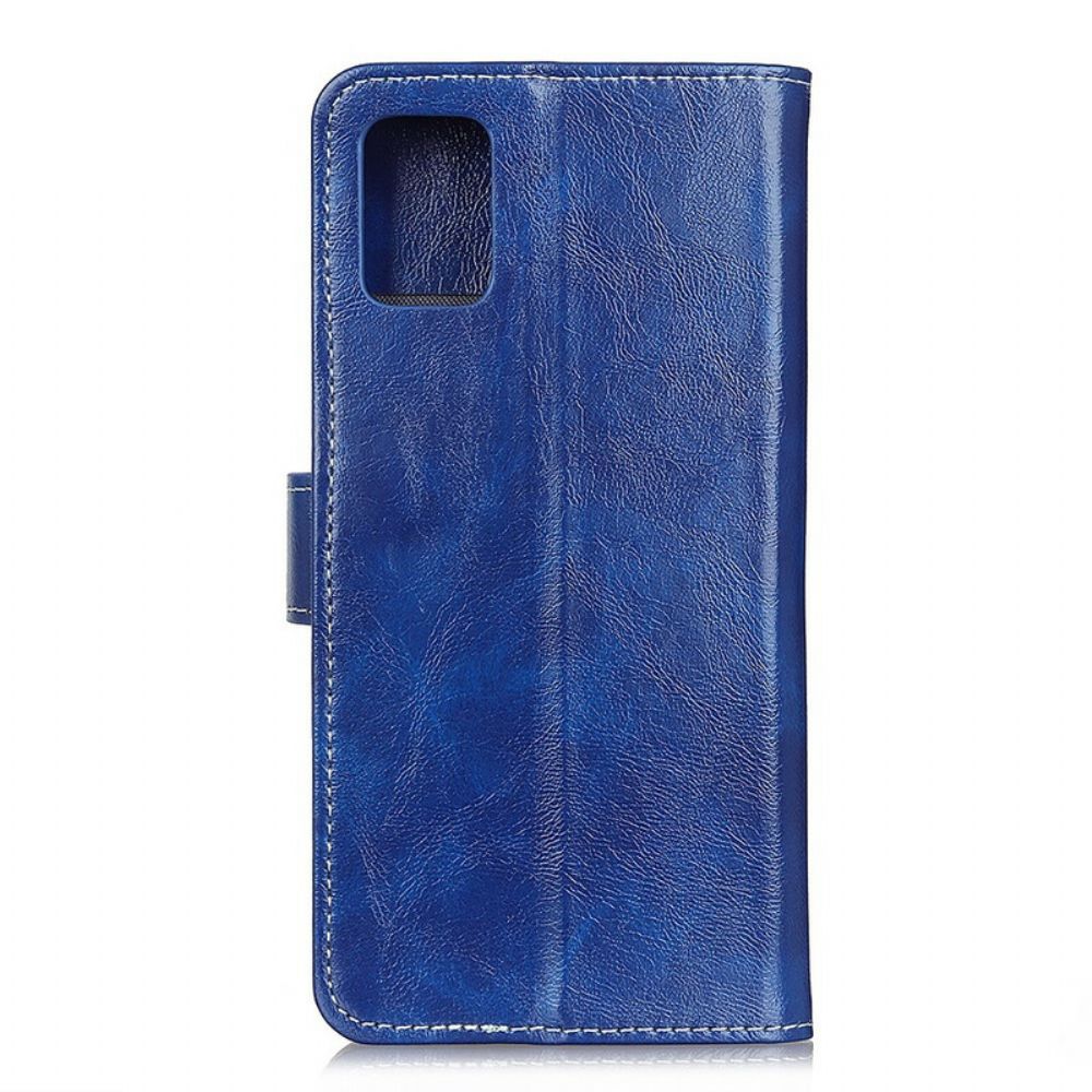 Flip Case voor OnePlus 8T Glanzende En Zichtbare Naden