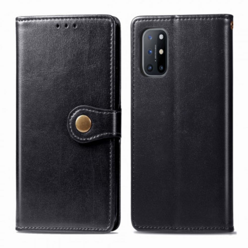 Folio-hoesje voor OnePlus 8T Faux Leder En Vintage Sluiting