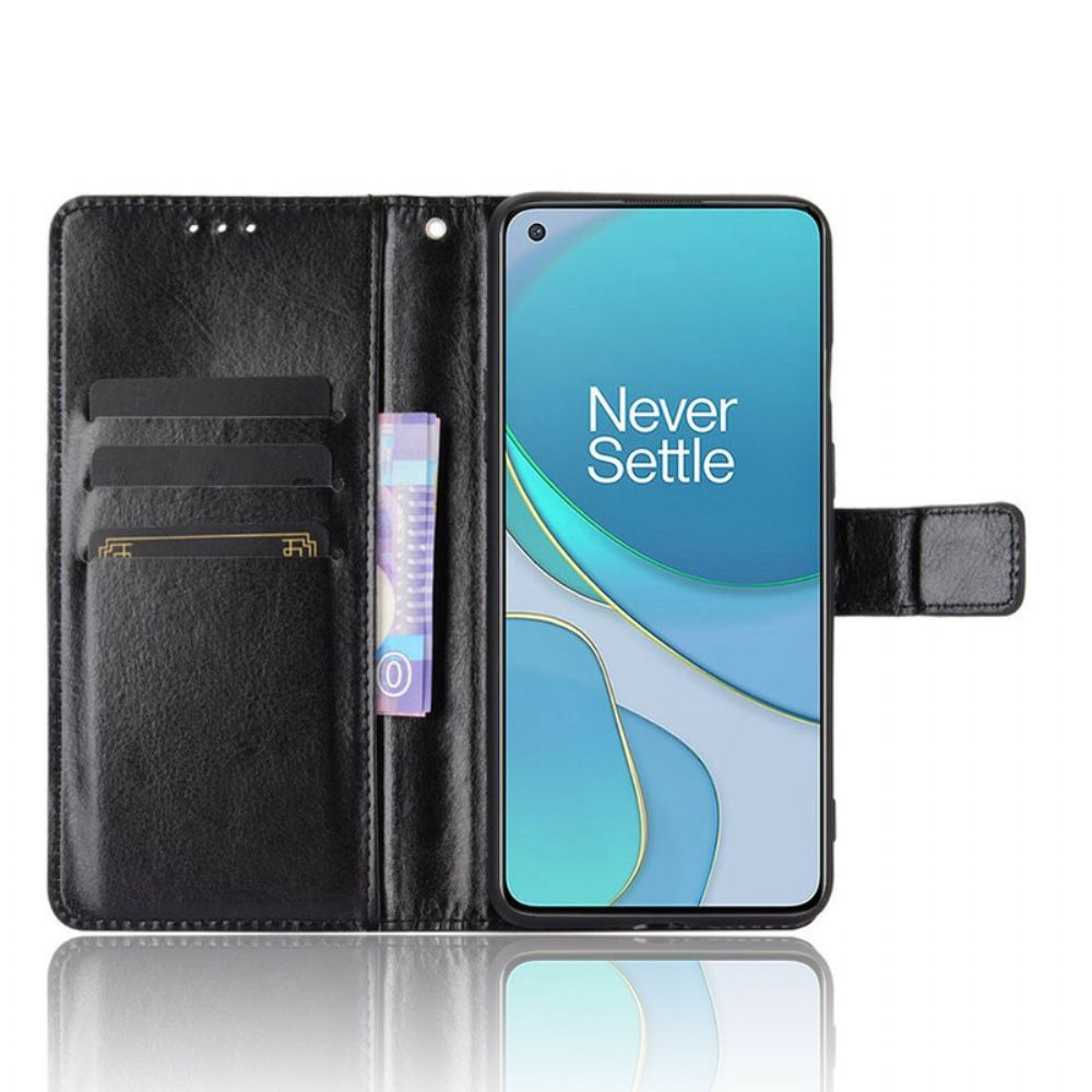 Folio-hoesje voor OnePlus 8T Flitsachtig Kunstleer