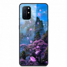 Hoesje voor OnePlus 8T Fantasie Landschap Gehard Glas