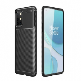 Hoesje voor OnePlus 8T Flexibele Koolstofvezeltextuur