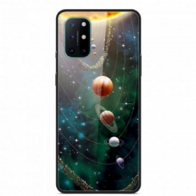 Hoesje voor OnePlus 8T Gehard Glas Planeten Zonnestelsel