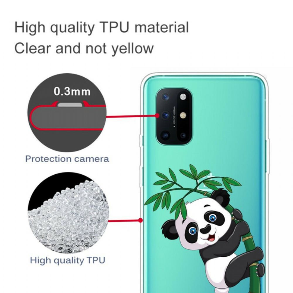 Hoesje voor OnePlus 8T Naadloze Panda Op Bamboe