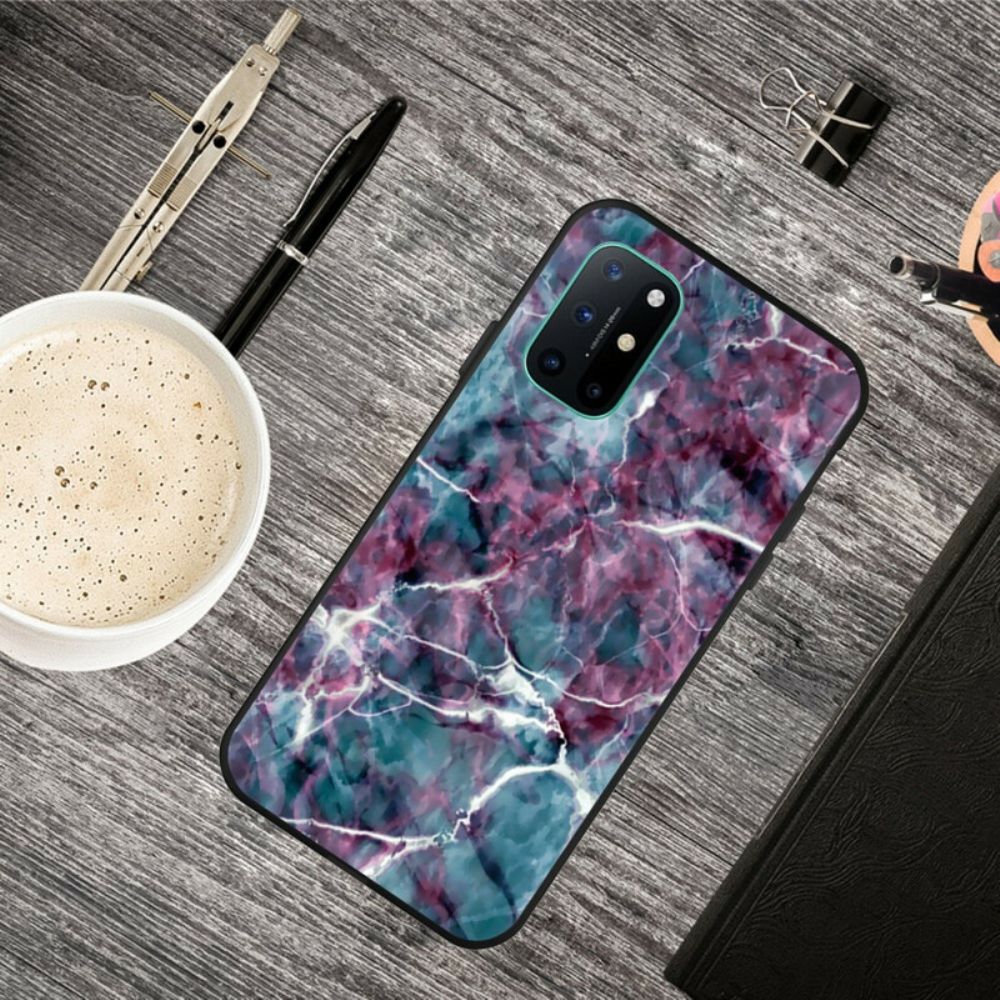 Hoesje voor OnePlus 8T Paars Marmer