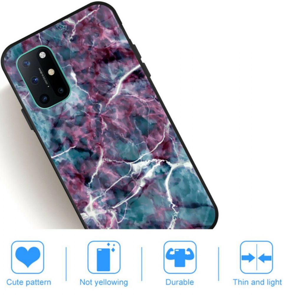 Hoesje voor OnePlus 8T Paars Marmer