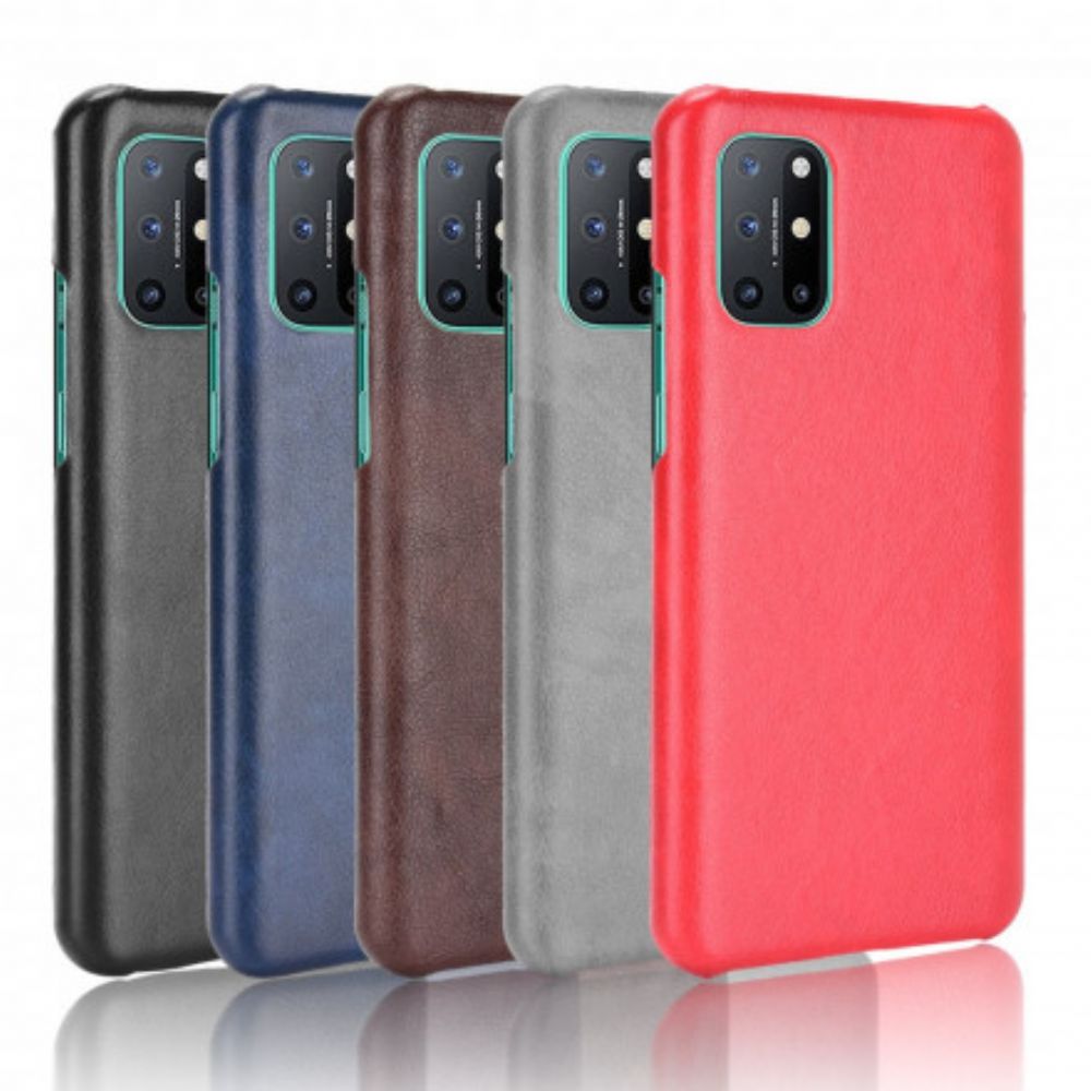 Hoesje voor OnePlus 8T Prestaties Litchi Leder Effect