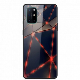 Hoesje voor OnePlus 8T Rood Rayon Gehard Glas