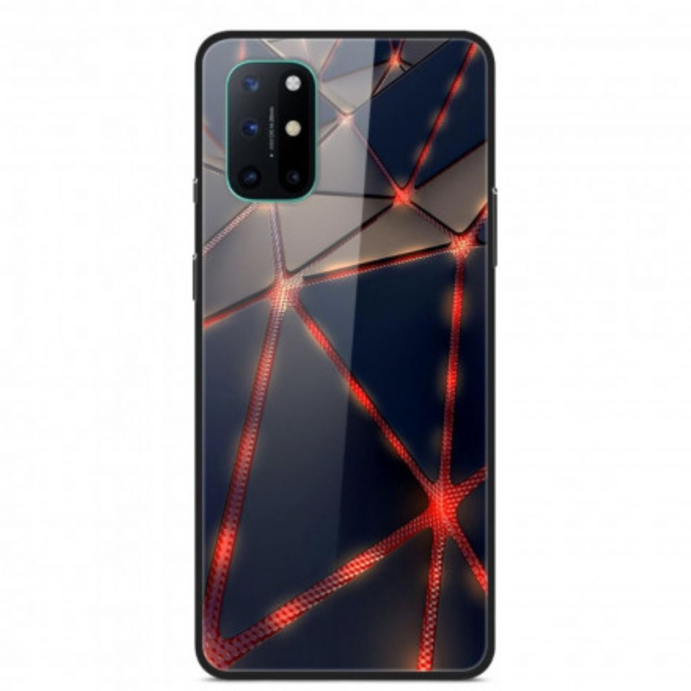 Hoesje voor OnePlus 8T Rood Rayon Gehard Glas